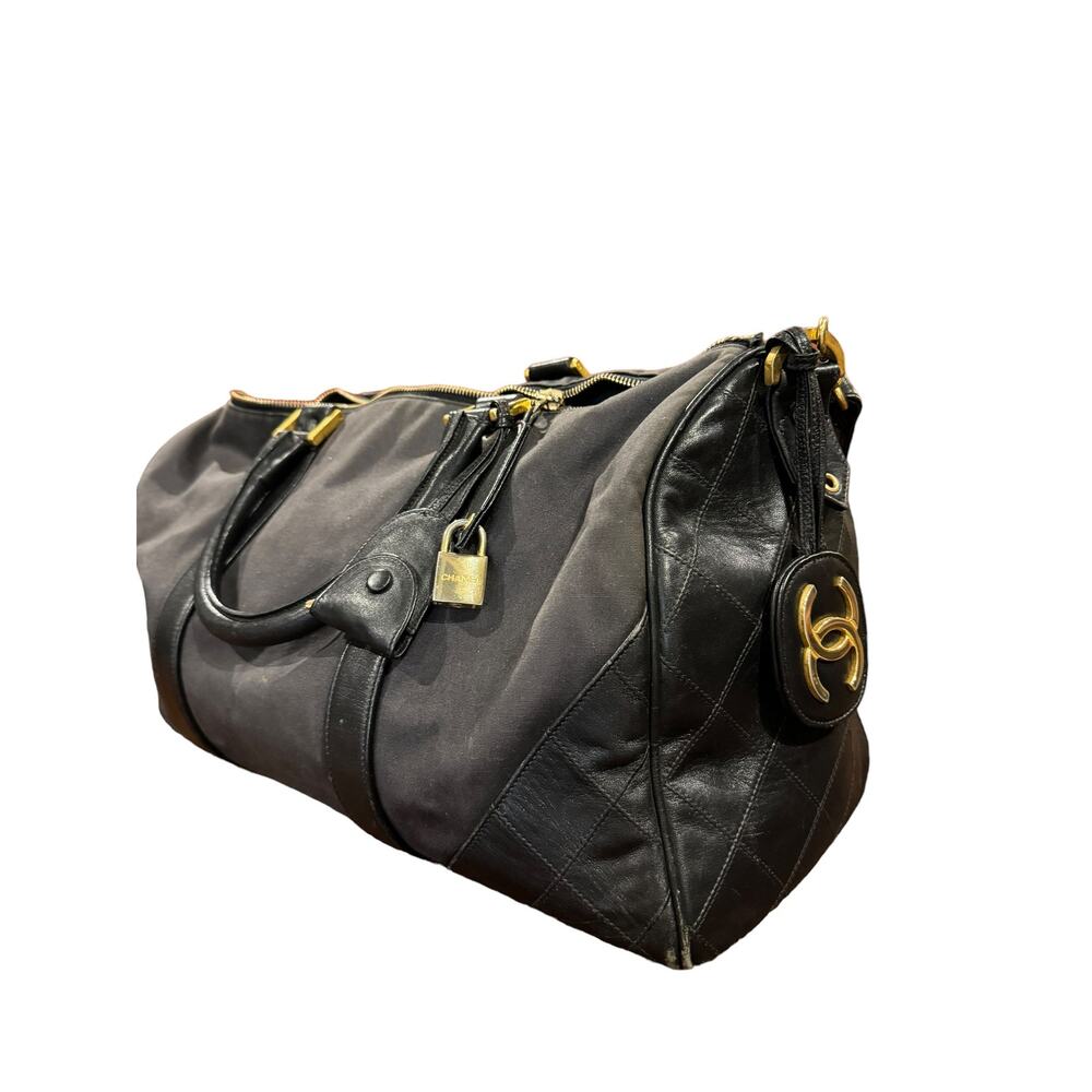 Chanel Vintage Leather + Nylon Duffel - Picture 7 of 8